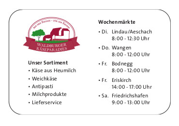 Waldburger Käseparadies Informationen